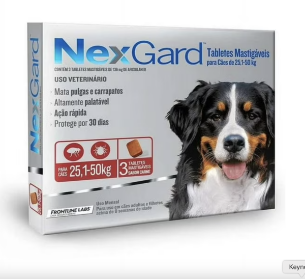 Nexgard 136mg (25-50kg) x 3 Comprimidos